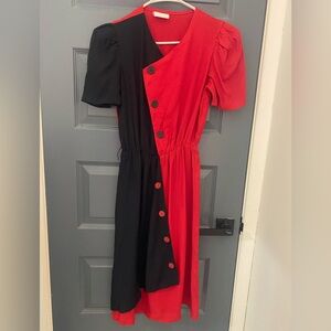 Vintage 80s Two-Tone Dress